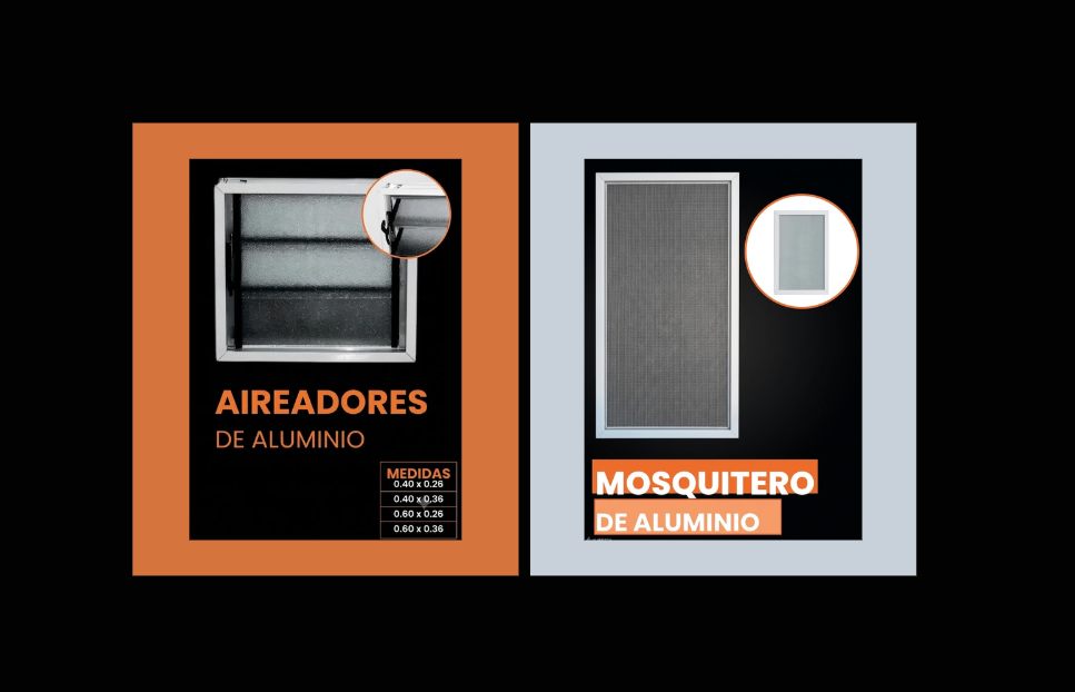 Aireadores y mosquiteros de aluminio