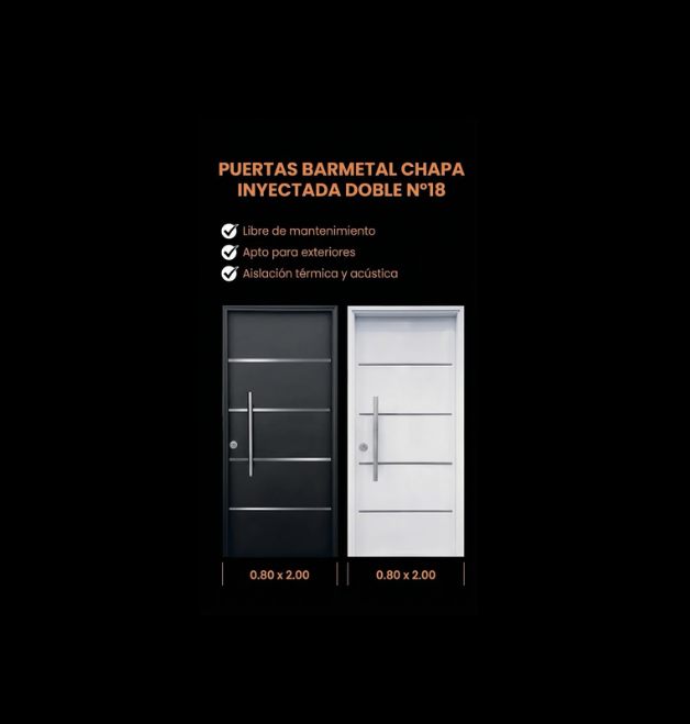 Puertas Barmetal chapa inyectada doble N°18